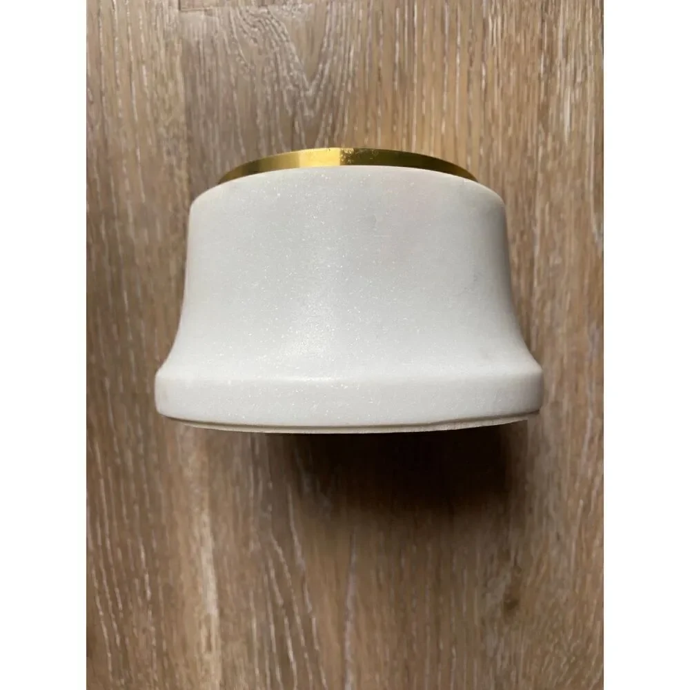 Threshold Marble Pillar Candle Holder with Gold